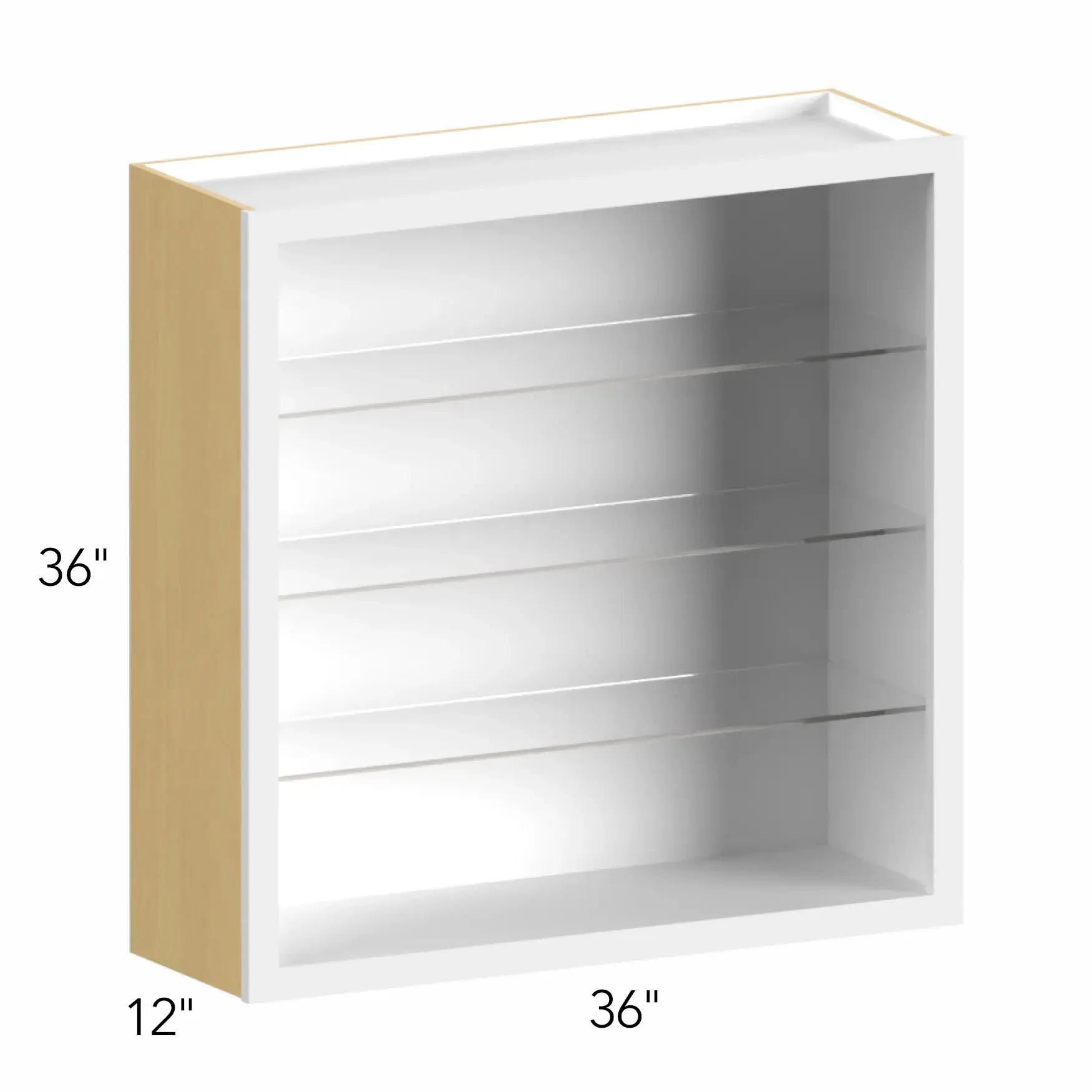 Allure® Echo Dove 36"W x 36"H x 12"D Wall Cabinet (Glass Ready) (NDW3636)