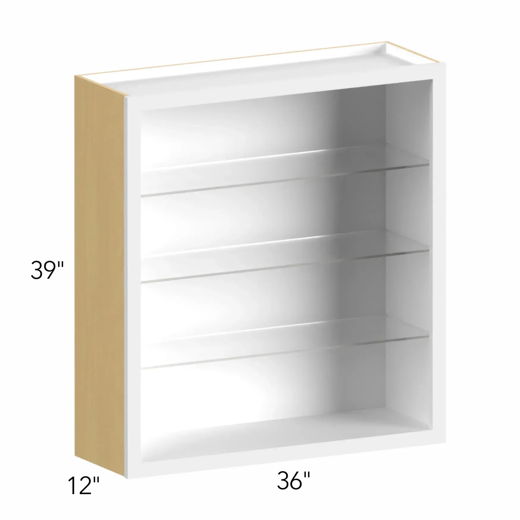 Allure® Galaxy Desert Oak 36"W x 39"H x 12"D Wall Cabinet (Glass Ready) (NDW3639)