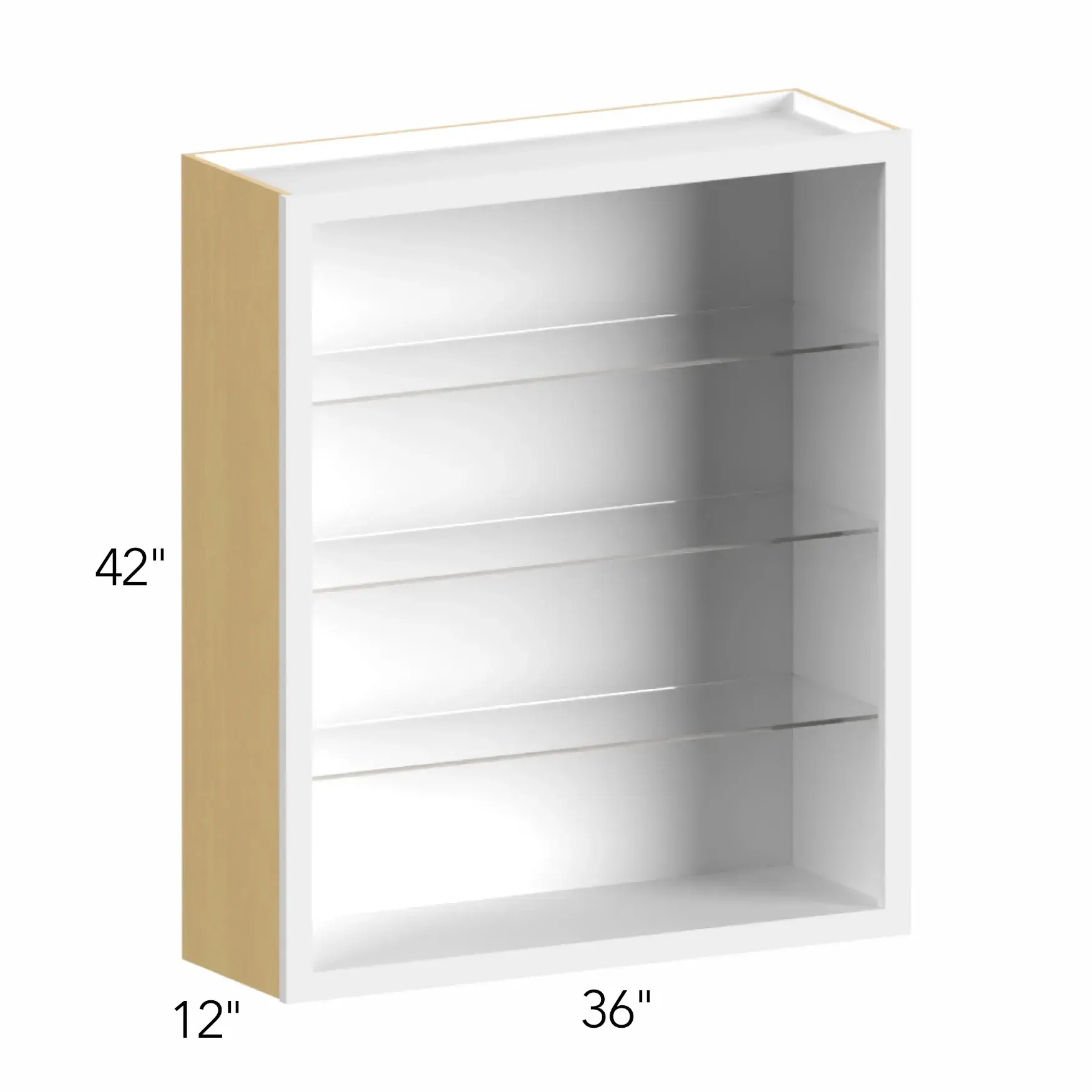 Allure® Echo Dove 36"W x 42"H x 12"D Wall Cabinet (Glass Ready) (NDW3642)