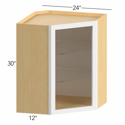 Allure® Galaxy Linen 24"W x 30"H x 24"D Diagonal Corner Wall Cabinet (Glass Ready) (NDWDC2430)