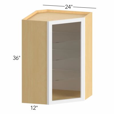 Allure® Galaxy Truffle 24"W x 36"H x 24"D Diagonal Corner Wall Cabinet (Glass Ready) (NDWDC2436)