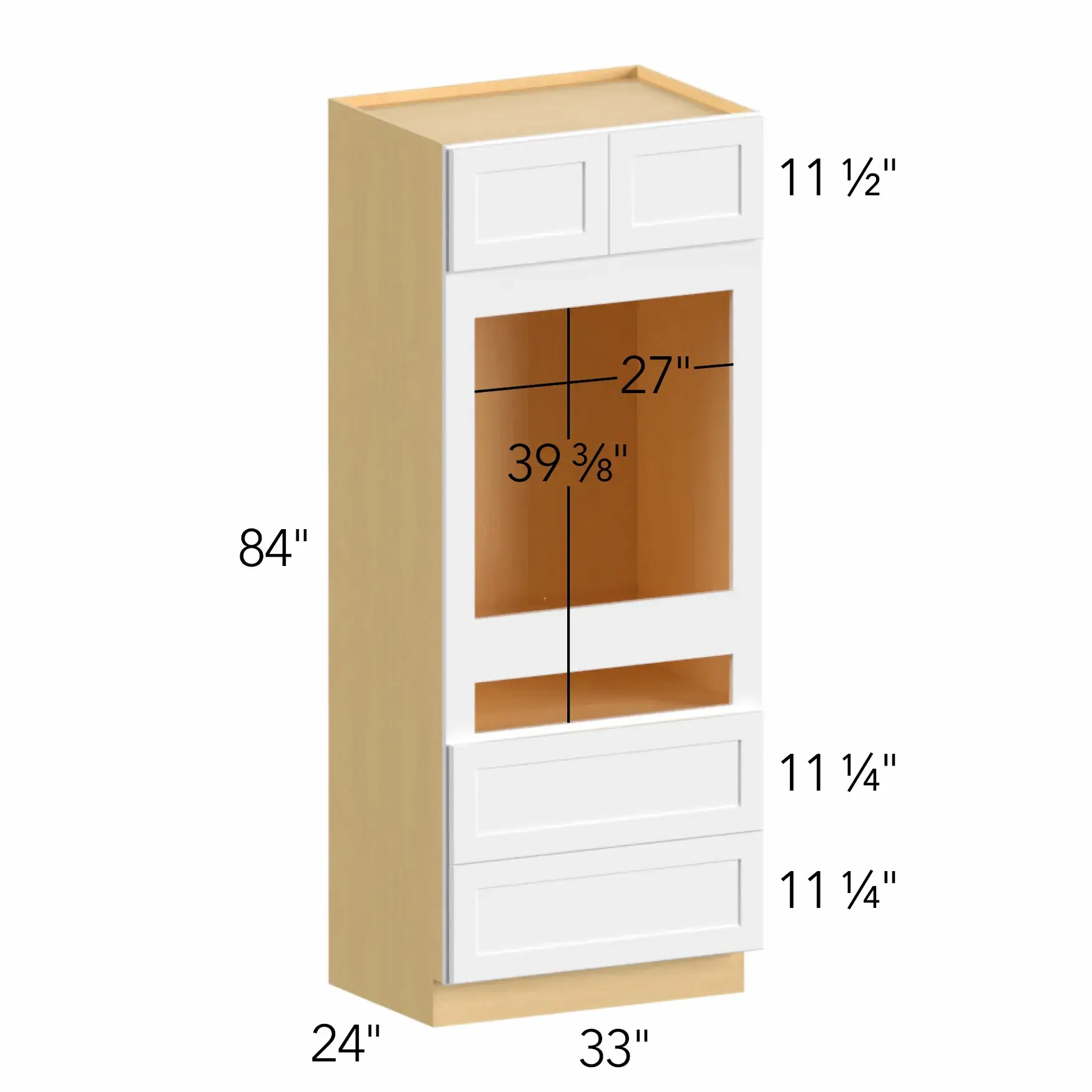 Allure® Echo Mocha 33"W x 84"H x 24"D Oven Cabinet (OC3384C)