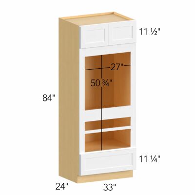 Allure® Luna Dove 33"W x 84"H x 24"D Oven Cabinet (OC3384D)