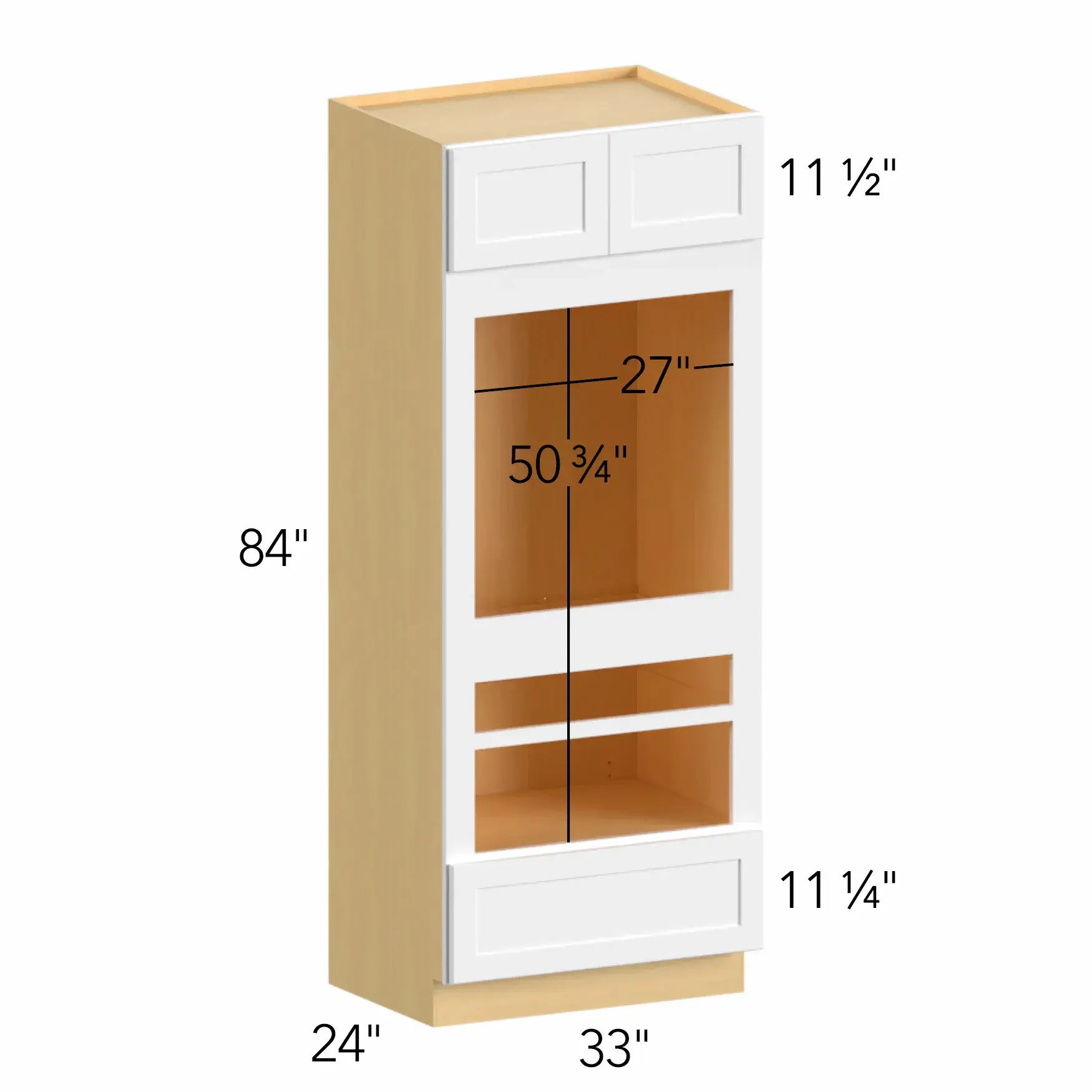 Allure® Echo Timber 33"W x 84"H x 24"D Oven Cabinet (OC3384D)