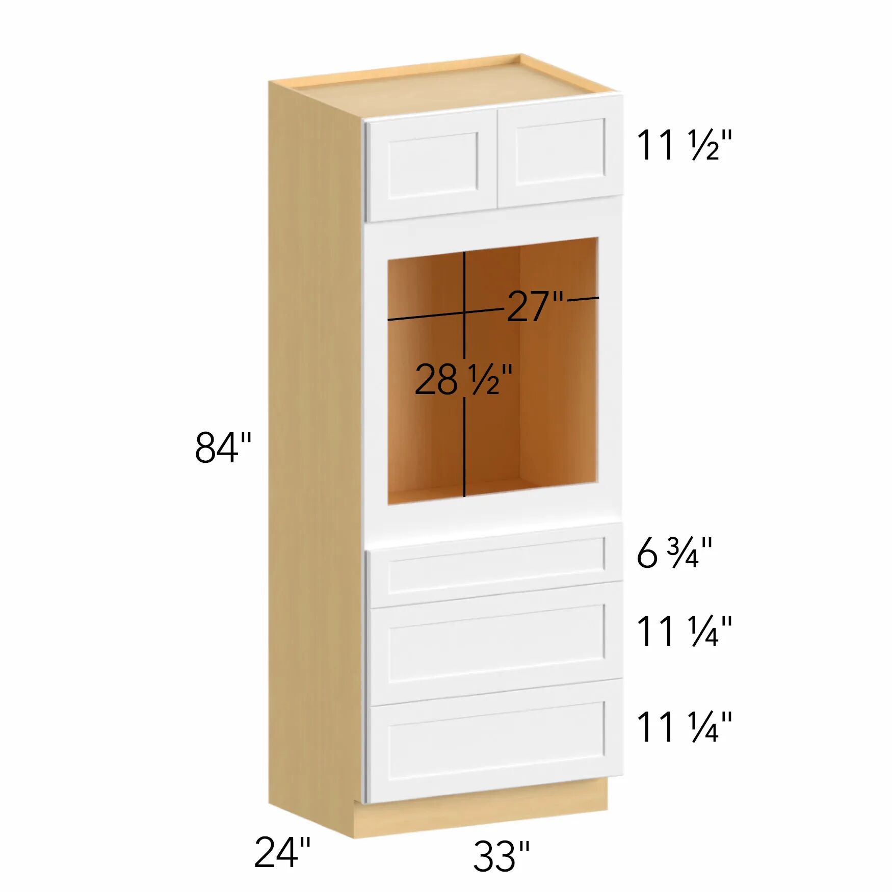 Allure® Echo Mocha 33"W x 84"H x 24"D Oven Cabinet (OC3384S)