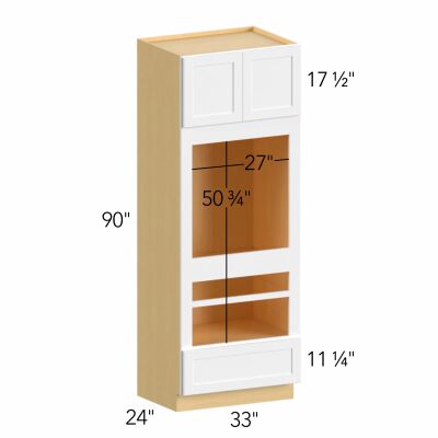 Allure® Luna Dove 33"W x 90"H x 24"D Oven Cabinet (OC3390D)