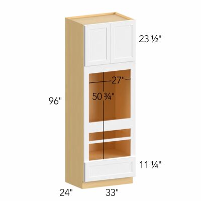 Allure® Luna Dove 33"W x 96"H x 24"D Oven Cabinet (OC3396D)