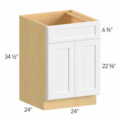 Allure® Echo Dove 24"W x 34.5"H x 24"D Sink Base Cabinet (SB24)
