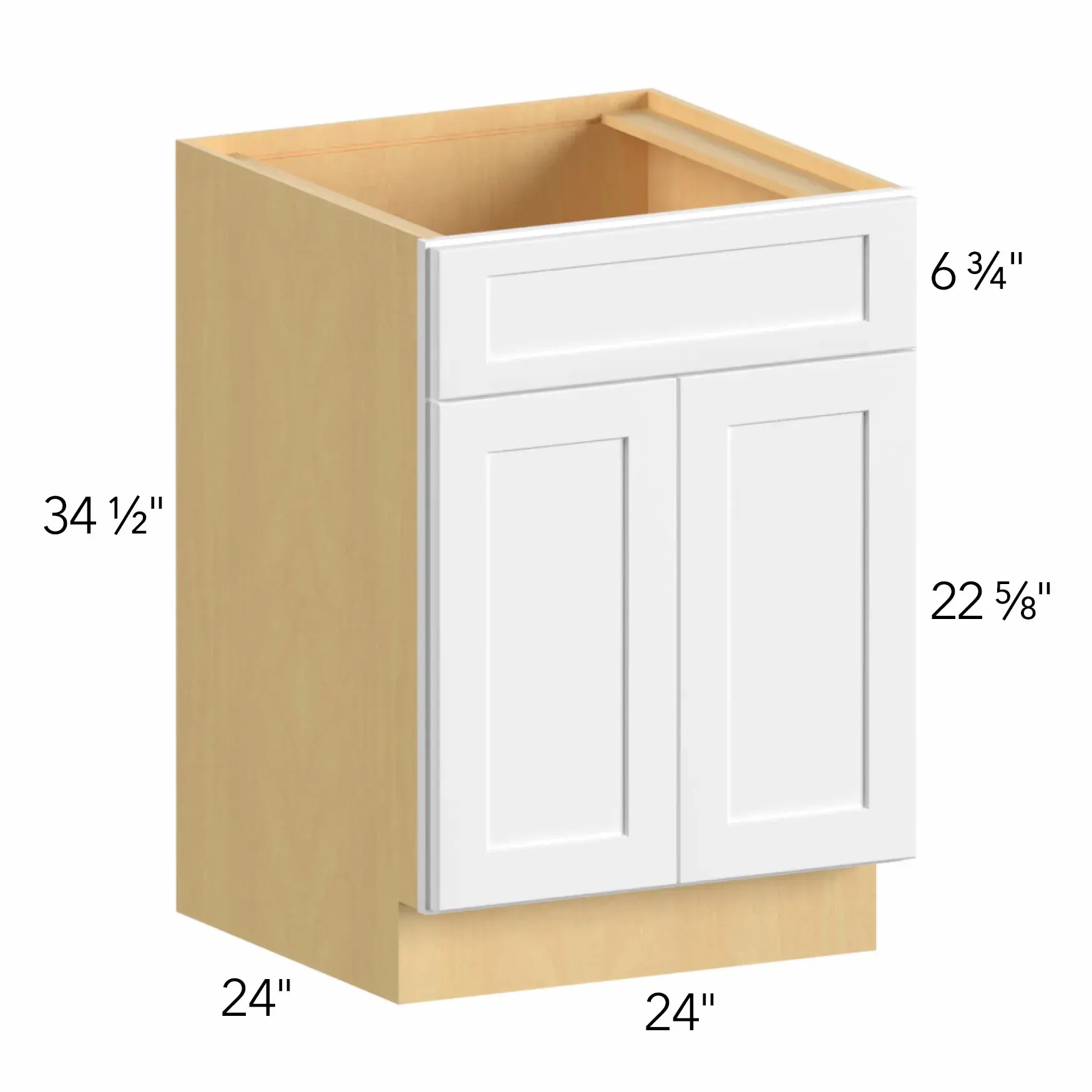 Allure® Echo Timber 24"W x 34.5"H x 24"D Sink Base Cabinet (SB24)
