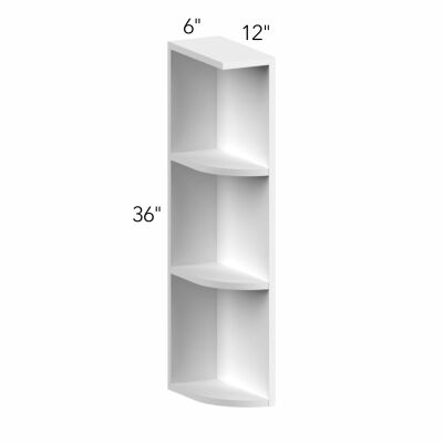 Allure® Echo Timber 6"W x 36"H x 12"D Wall Open End Cabinet (Left) (OEL636)