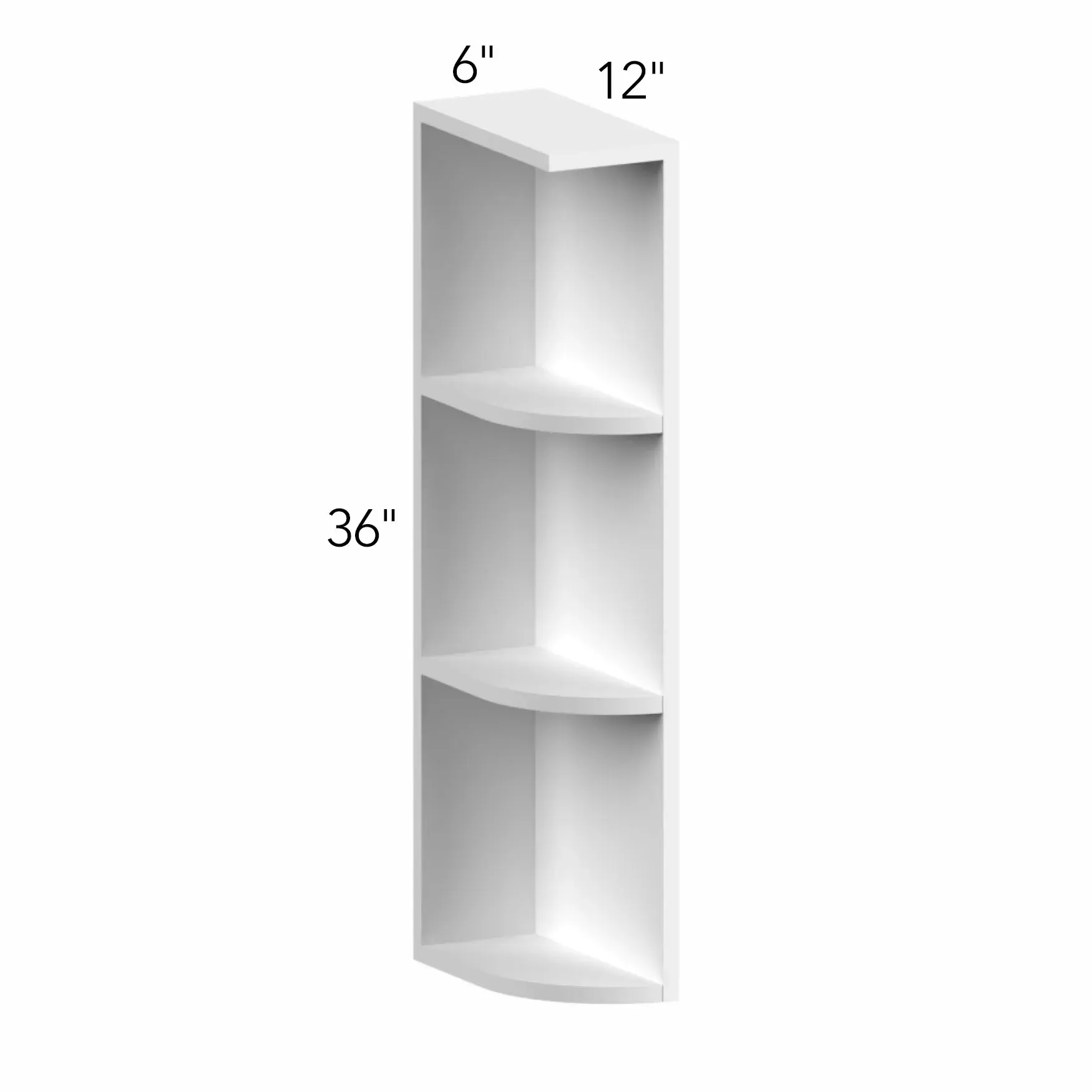 Allure® Echo Mocha 6"W x 36"H x 12"D Wall Open End Cabinet (Left) (OEL636)