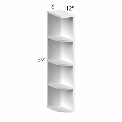 Allure® Galaxy Timber 6"W x 39"H x 12"D Wall Open End Cabinet (Left) (OEL639)