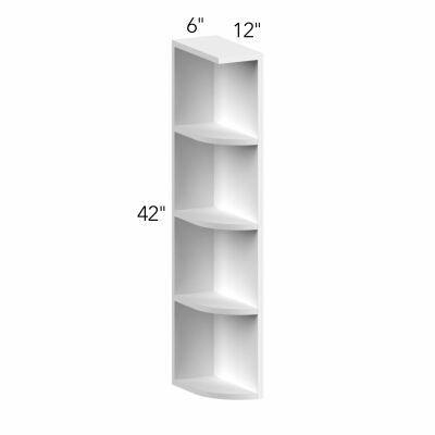Allure® Echo Mocha 6"W x 42"H x 12"D Wall Open End Cabinet (Left) (OEL642)
