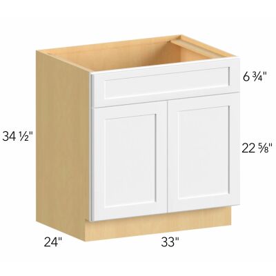 Allure® Echo Dove 33"W x 34.5"H x 24"D Sink Base Cabinet (SB33SDF)