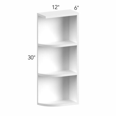 Allure® Galaxy Dove 6"W x 30"H x 12"D Wall Open End Cabinet (Right) (OER630)