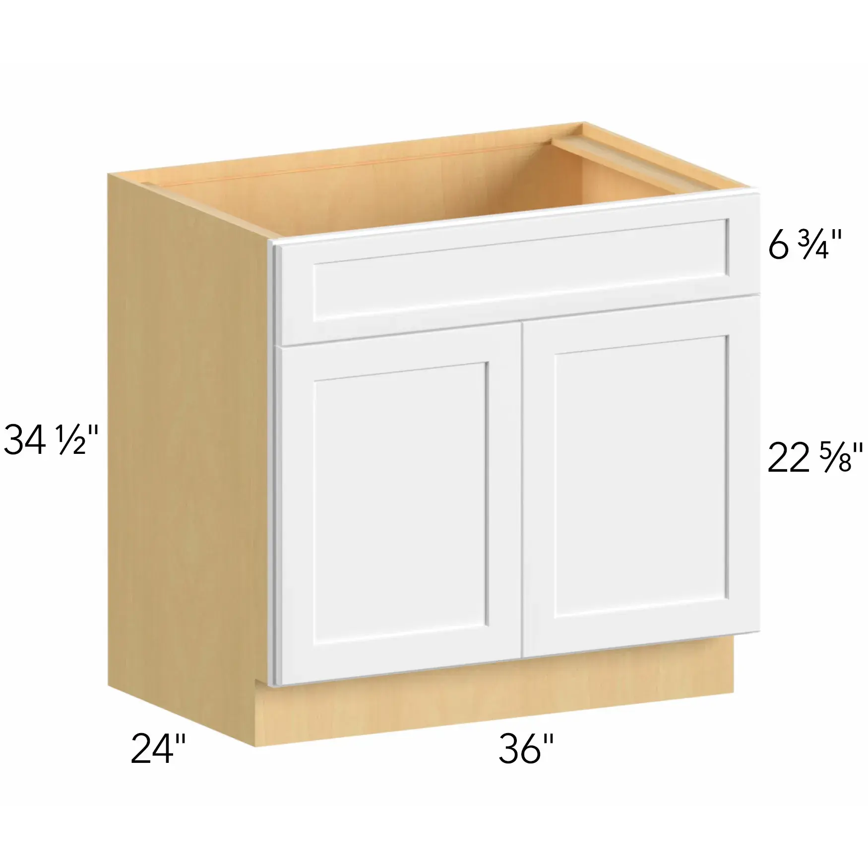 Allure® Echo Timber 36"W x 34.5"H x 24"D Sink Base Cabinet (SB36SDF)