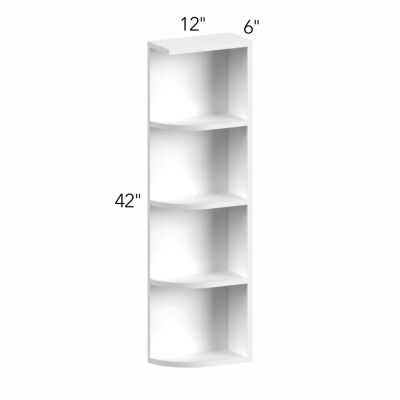 Allure® Echo Mocha 6"W x 42"H x 12"D Wall Open End Cabinet (Right) (OER642)