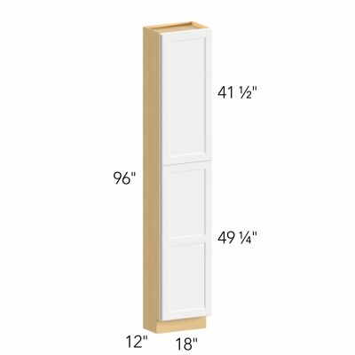 Allure® Luna Dove 18"W x 96"H x 12"D Tall Pantry Cabinet (TP181296)
