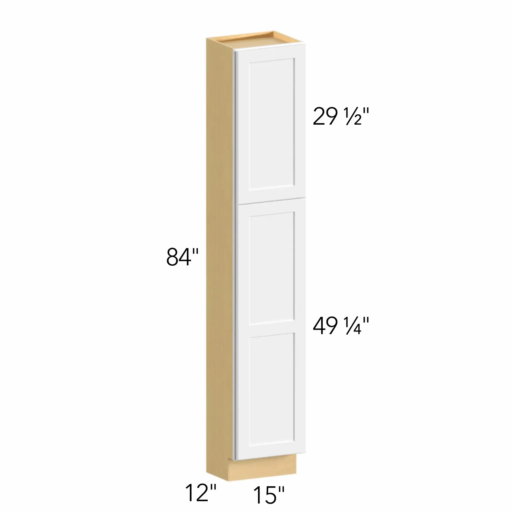 Allure® Echo Mocha 15"W x 84"H x 12"D Tall Pantry Cabinet (TP151284)