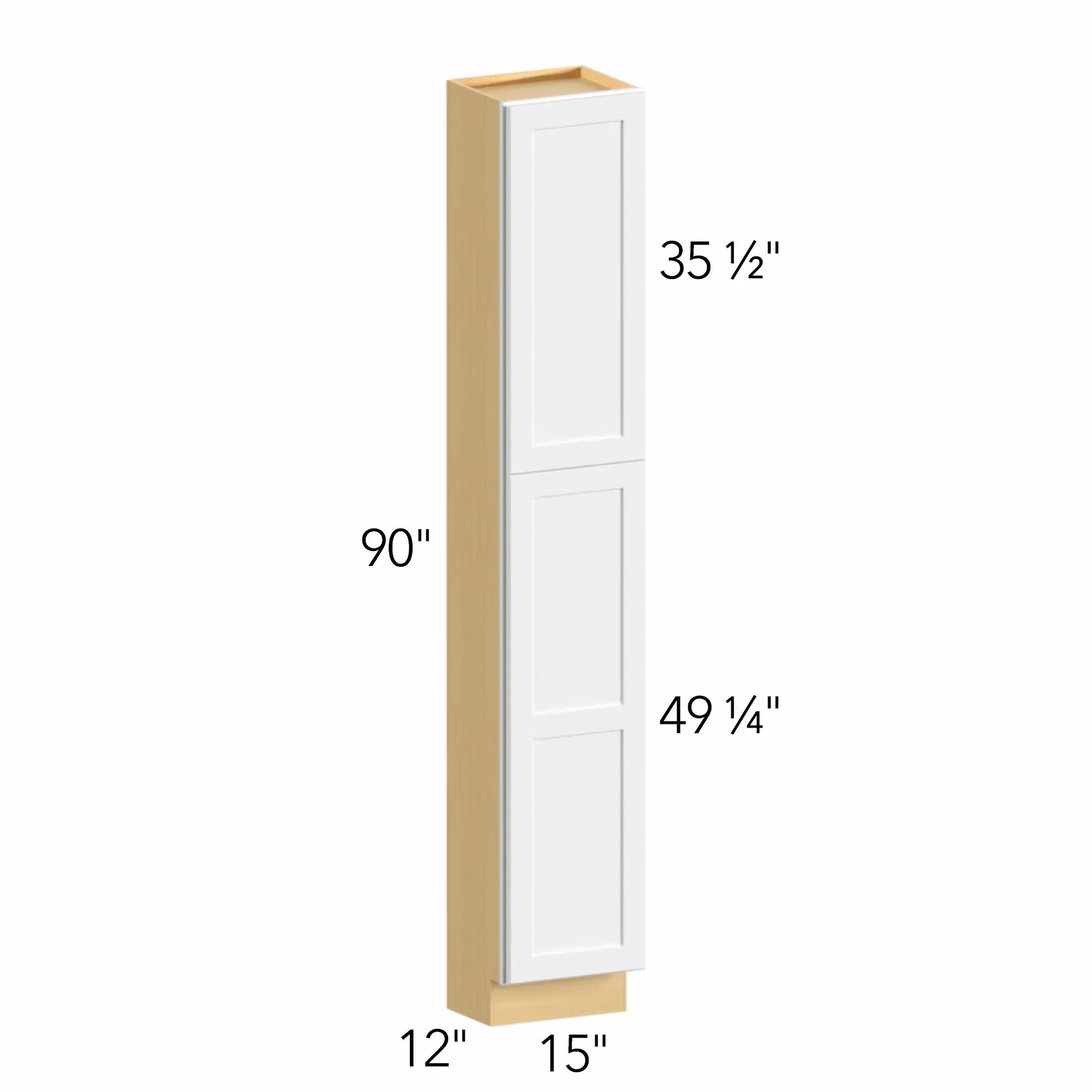 Allure® Echo Timber 15"W x 90"H x 12"D Tall Pantry Cabinet (TP151290)
