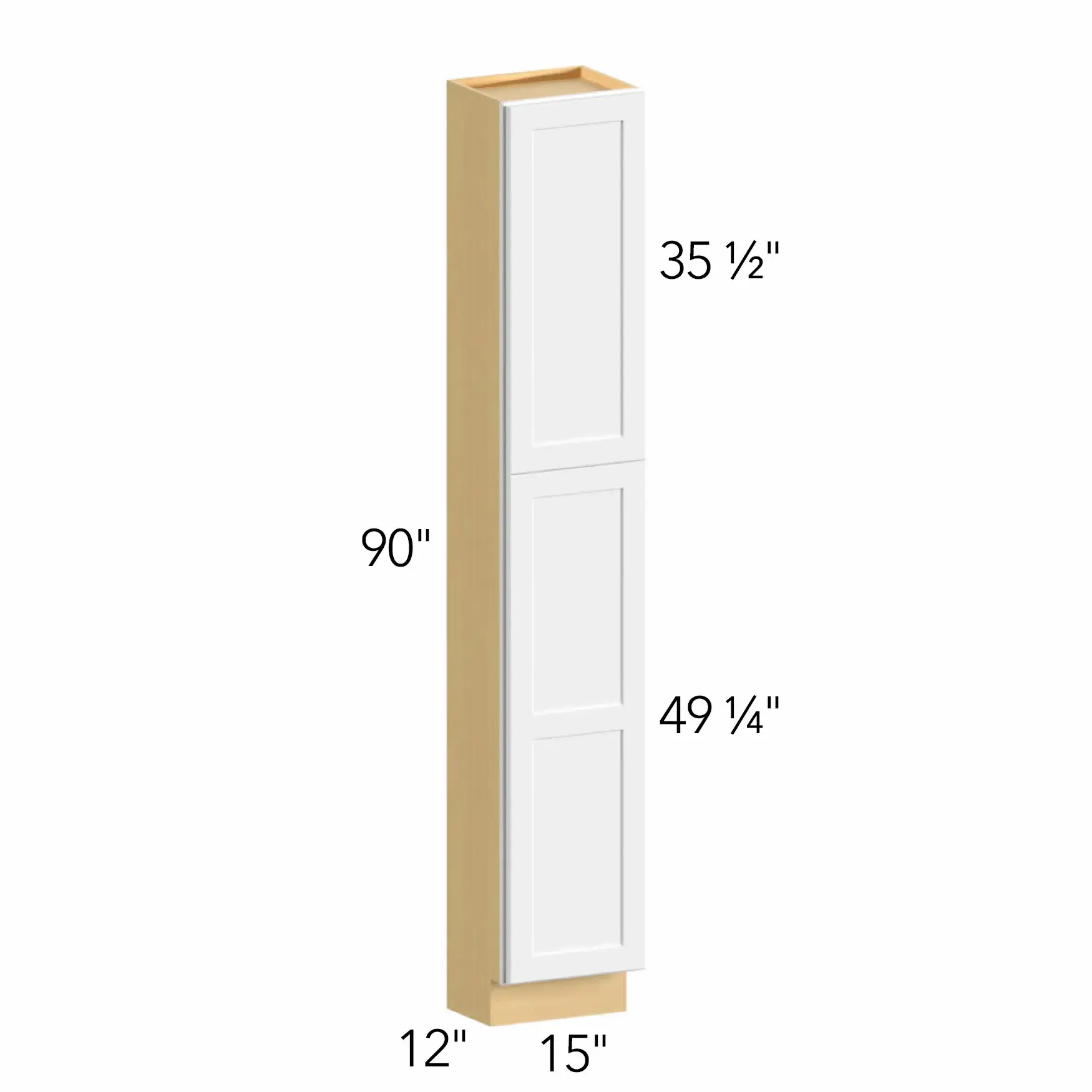 Allure® Echo Timber 15"W x 90"H x 12"D Tall Pantry Cabinet (TP151290)