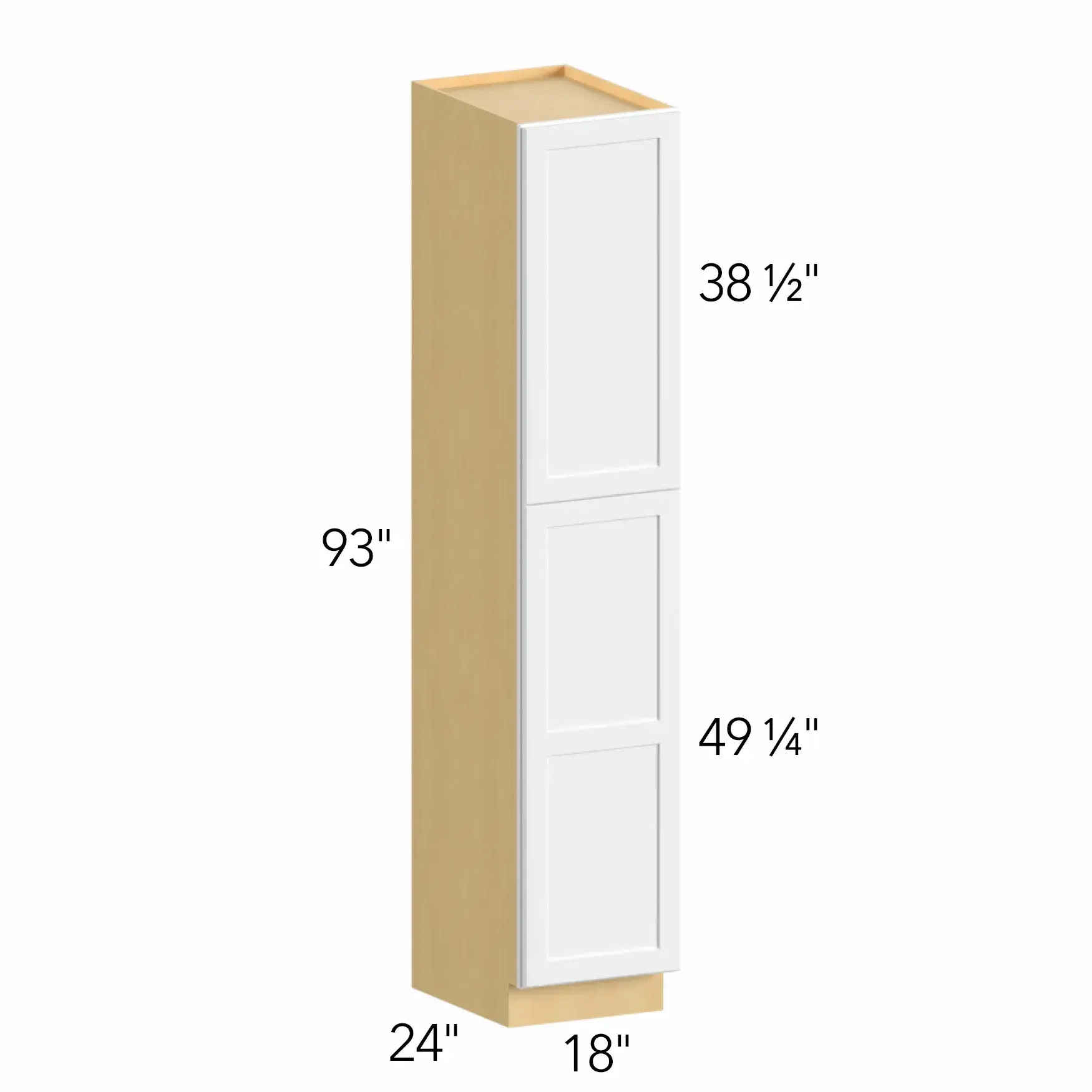 Ovela® Tuscany Antracita 18"W x 88.5"H x 24"D Tall Pantry Cabinet (TP182493)