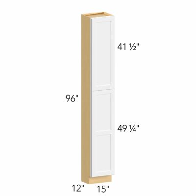 Allure® Luna Dove 15"W x 96"H x 12"D Tall Pantry Cabinet (TP151296)