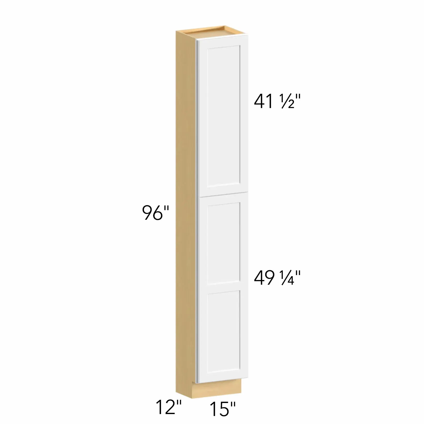 Allure® Echo Mocha 15"W x 96"H x 12"D Tall Pantry Cabinet (TP151296)