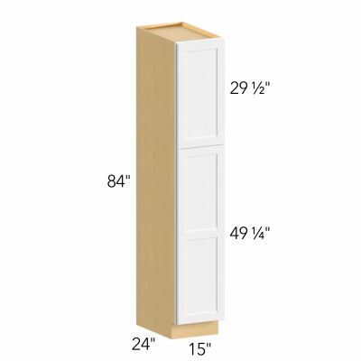 Allure® Fusion Dove 15"W x 84"H x 24"D Tall Pantry Cabinet (TP152484)