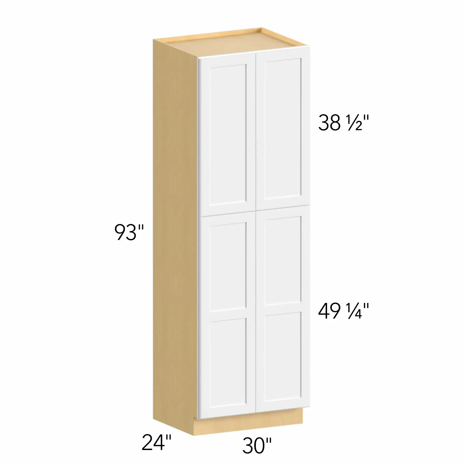 Ovela® Tuscany Antracita 30"W x 88.5"H x 24"D Tall Pantry Cabinet (TP302493)