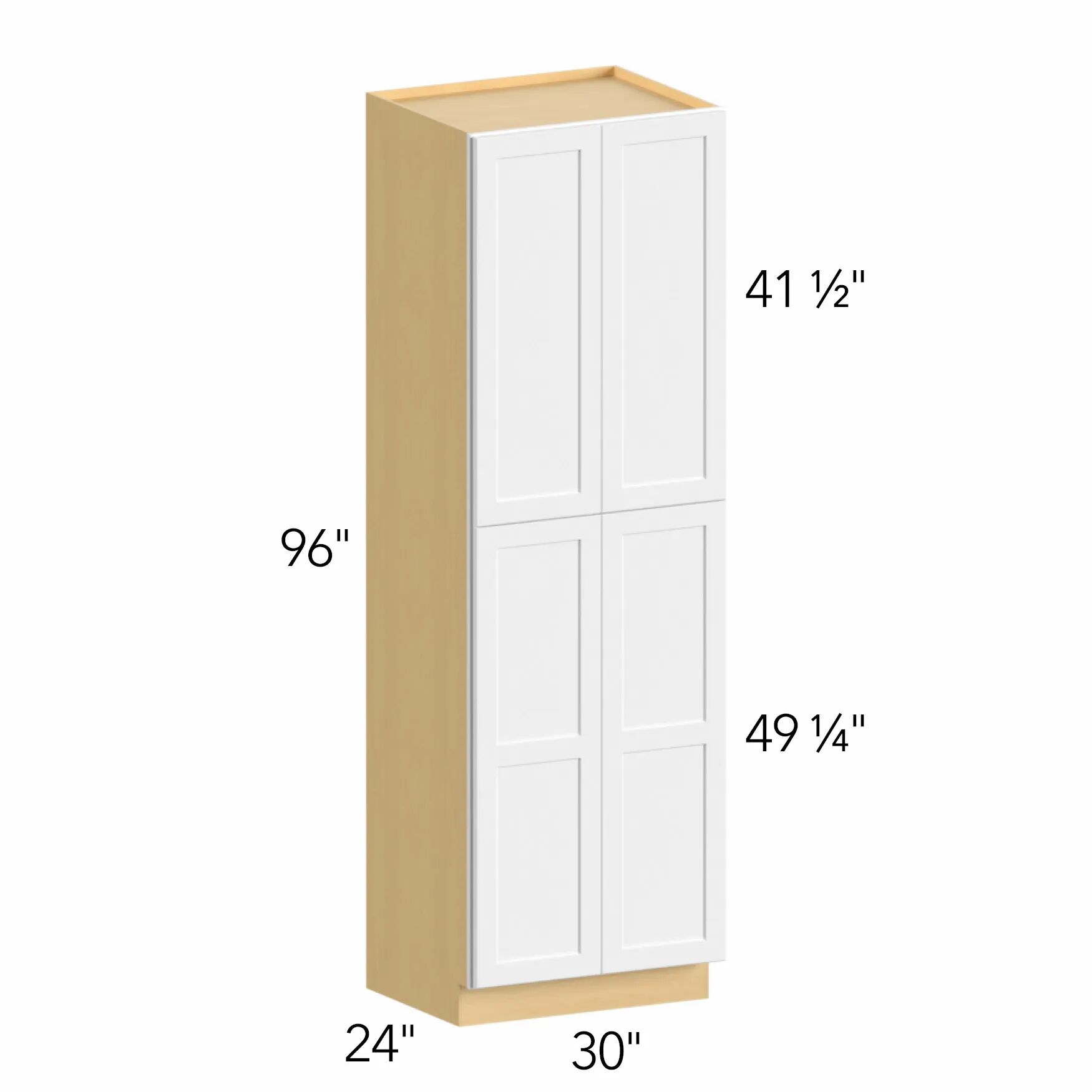 Allure® Echo Mocha 30"W x 96"H x 24"D Tall Pantry Cabinet (TP302496)
