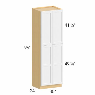 Allure® Luna Dove 30"W x 96"H x 24"D Tall Pantry Cabinet (TP302496)