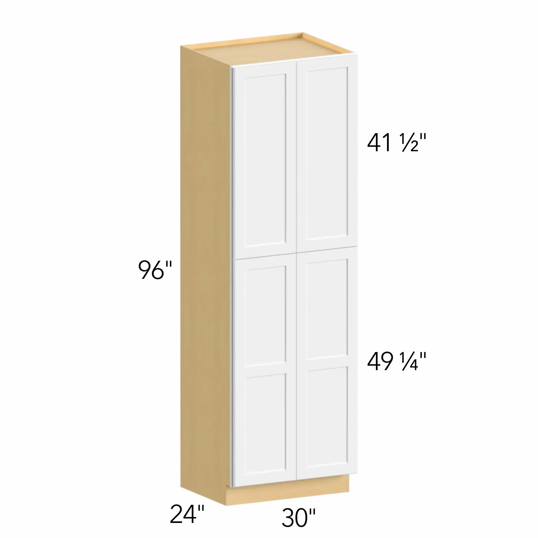 Allure® Echo Mocha 30"W x 96"H x 24"D Tall Pantry Cabinet (TP302496)