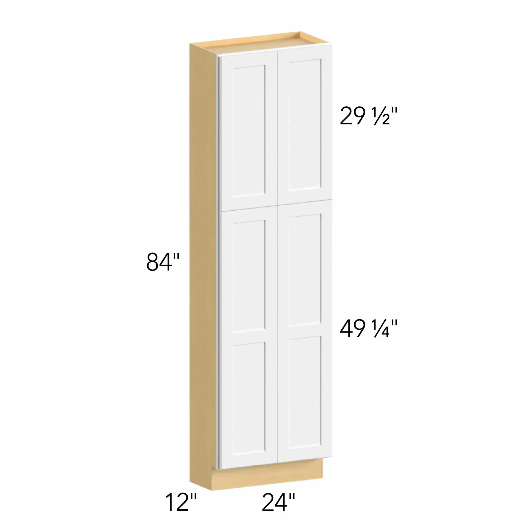 Allure® Echo Dove 24"W x 84"H x 12"D Tall Pantry Cabinet (TP241284)