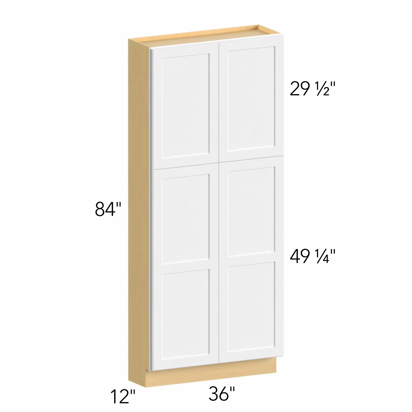 Allure® Echo Mocha 36"W x 84"H x 12"D Tall Pantry Cabinet (TP361284)