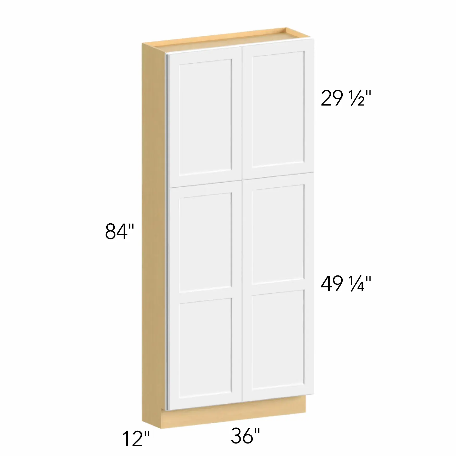 Allure® Echo Mocha 36"W x 84"H x 12"D Tall Pantry Cabinet (TP361284)