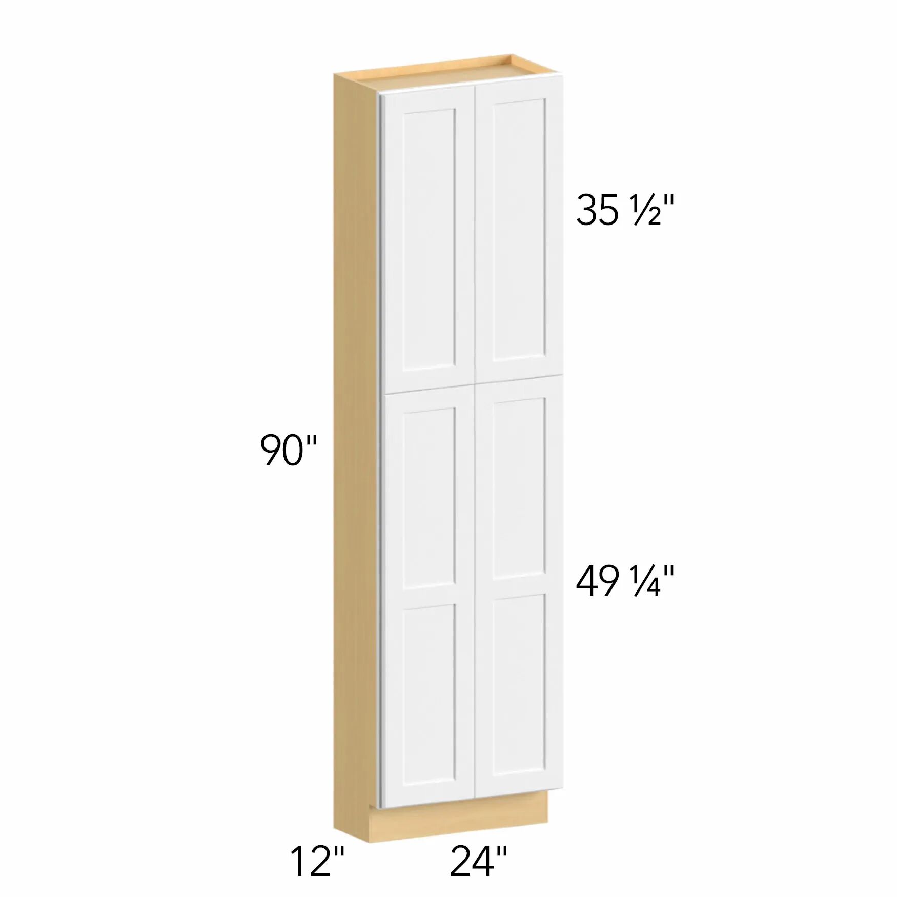 Allure® Echo Mocha 24"W x 90"H x 12"D Tall Pantry Cabinet (TP241290)