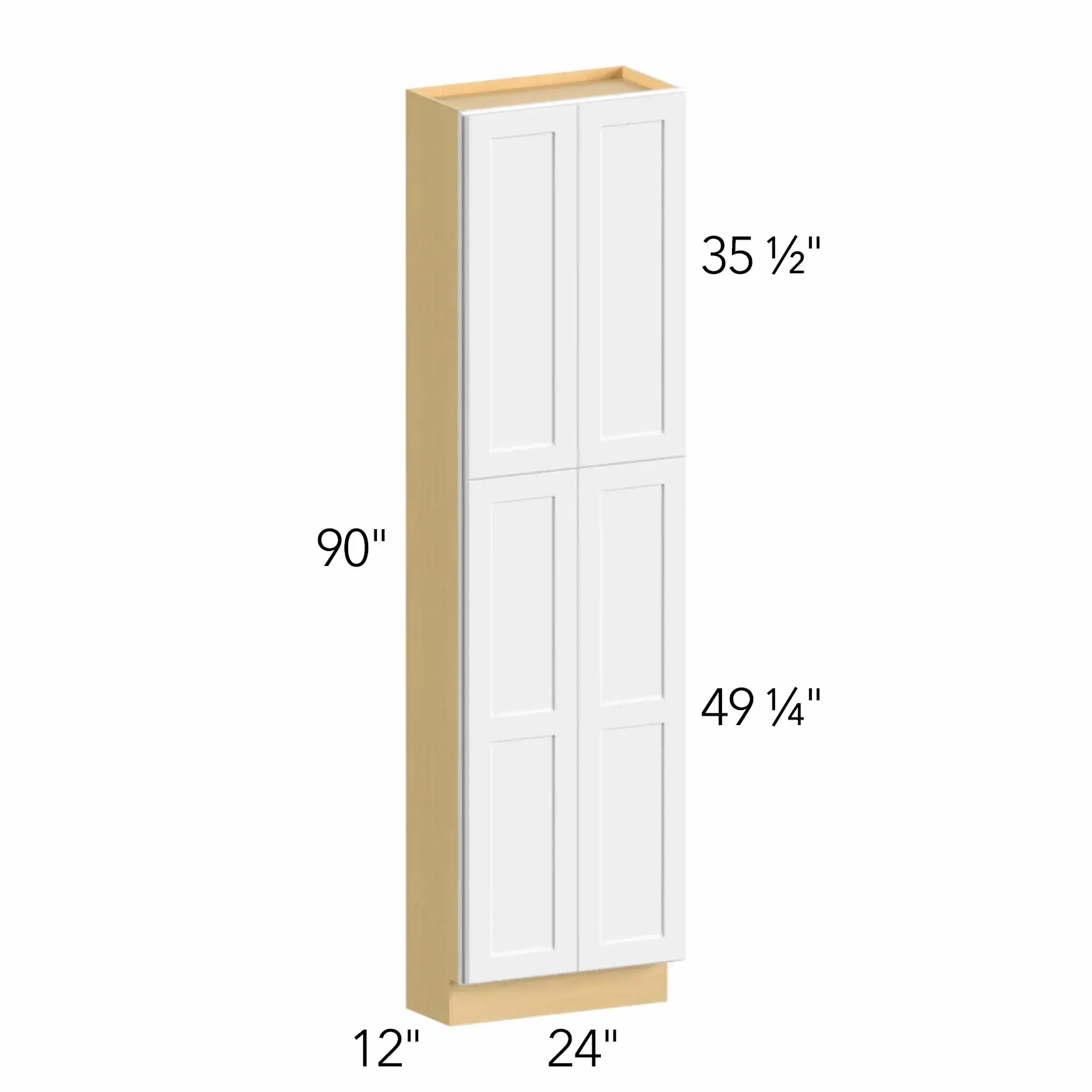 Allure® Echo Mocha 24"W x 90"H x 12"D Tall Pantry Cabinet (TP241290)