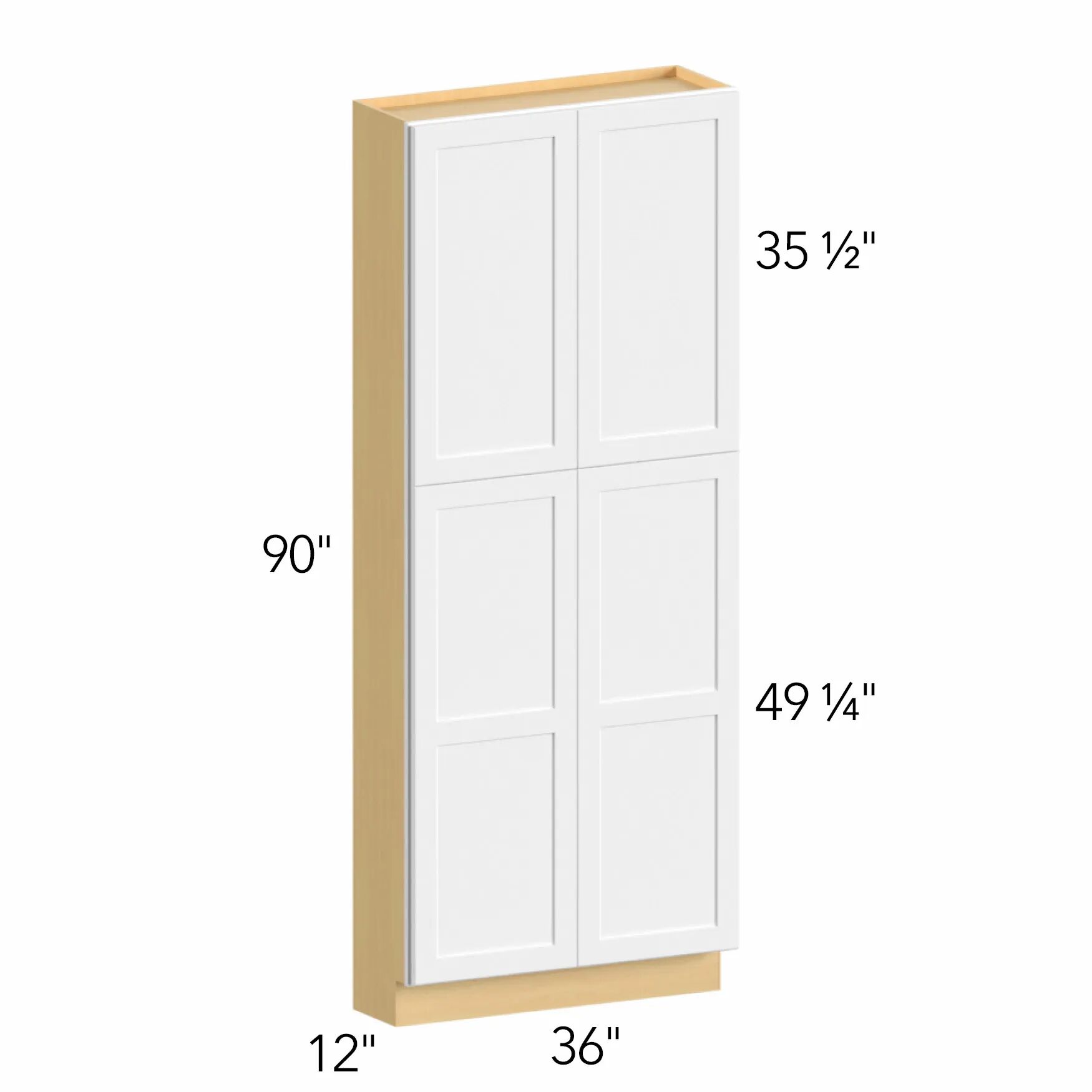 Allure® Echo Mocha 36"W x 90"H x 12"D Tall Pantry Cabinet (TP361290)