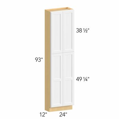 Allure® Galaxy Dove 24"W x 93"H x 12"D Tall Pantry Cabinet (TP241293)