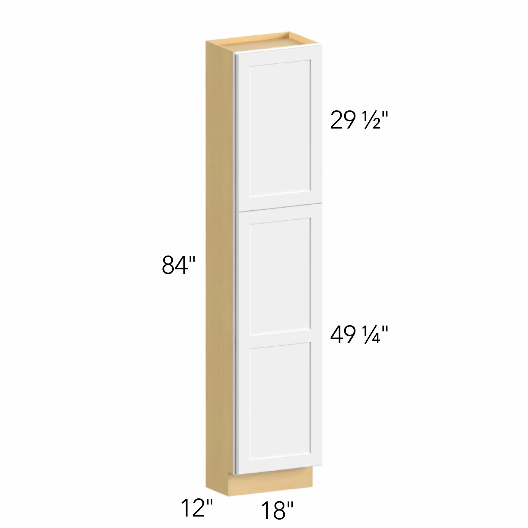 Allure® Echo Mocha 18"W x 84"H x 12"D Tall Pantry Cabinet (TP181284)