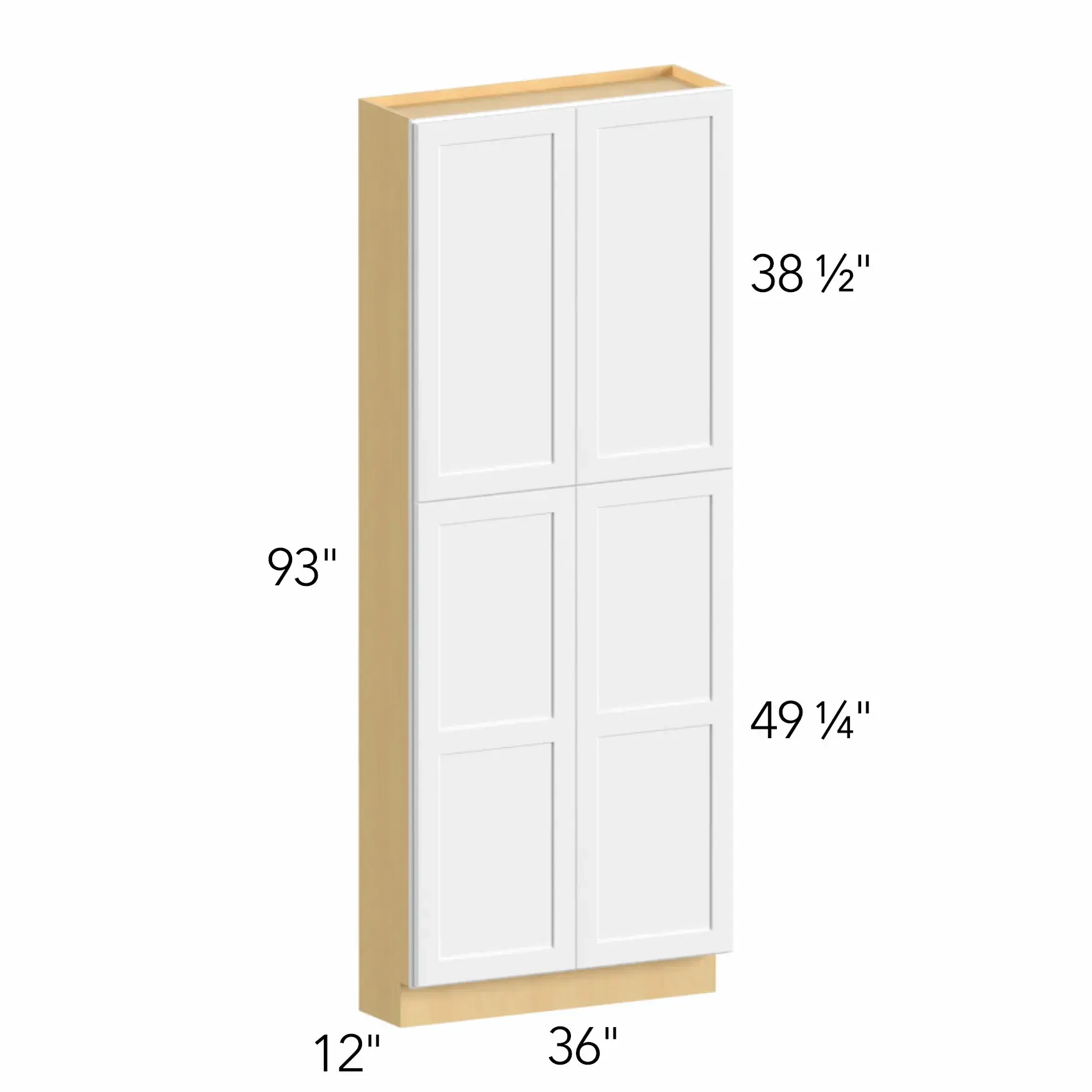 Allure® Galaxy Timber 36"W x 93"H x 12"D Tall Pantry Cabinet (TP361293)