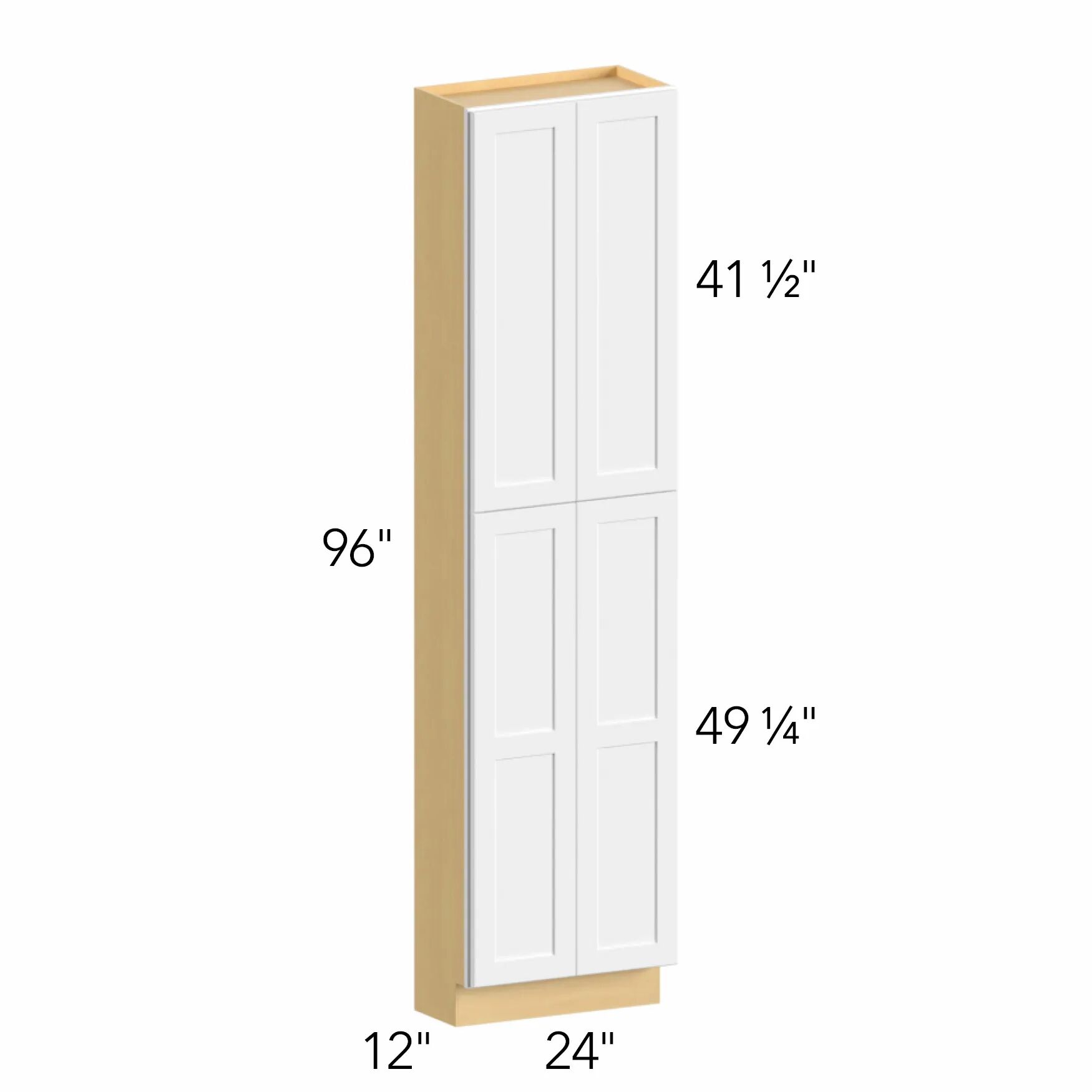Allure® Echo Mocha 24"W x 96"H x 12"D Tall Pantry Cabinet (TP241296)
