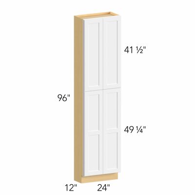 Allure® Luna Dove 24"W x 96"H x 12"D Tall Pantry Cabinet (TP241296)