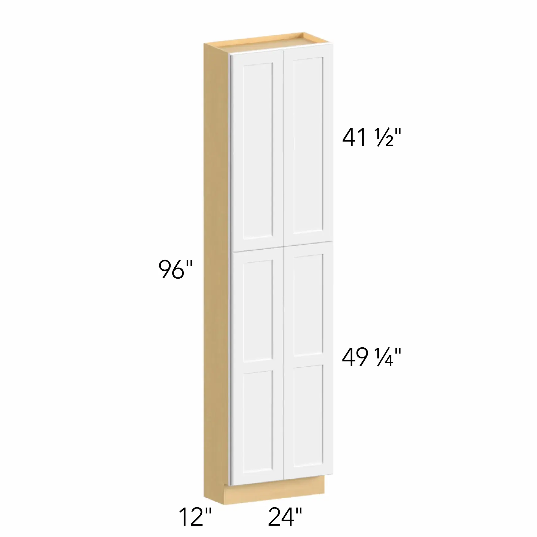 Allure® Echo Mocha 24"W x 96"H x 12"D Tall Pantry Cabinet (TP241296)