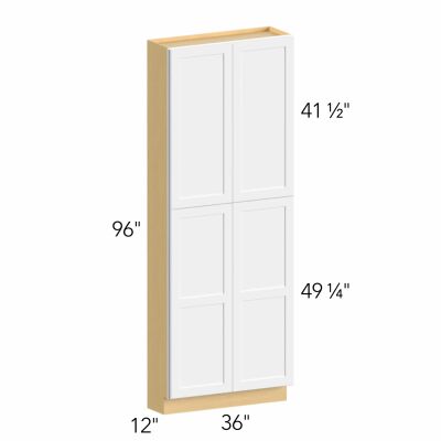 Allure® Luna Dove 36"W x 96"H x 12"D Tall Pantry Cabinet (TP361296)