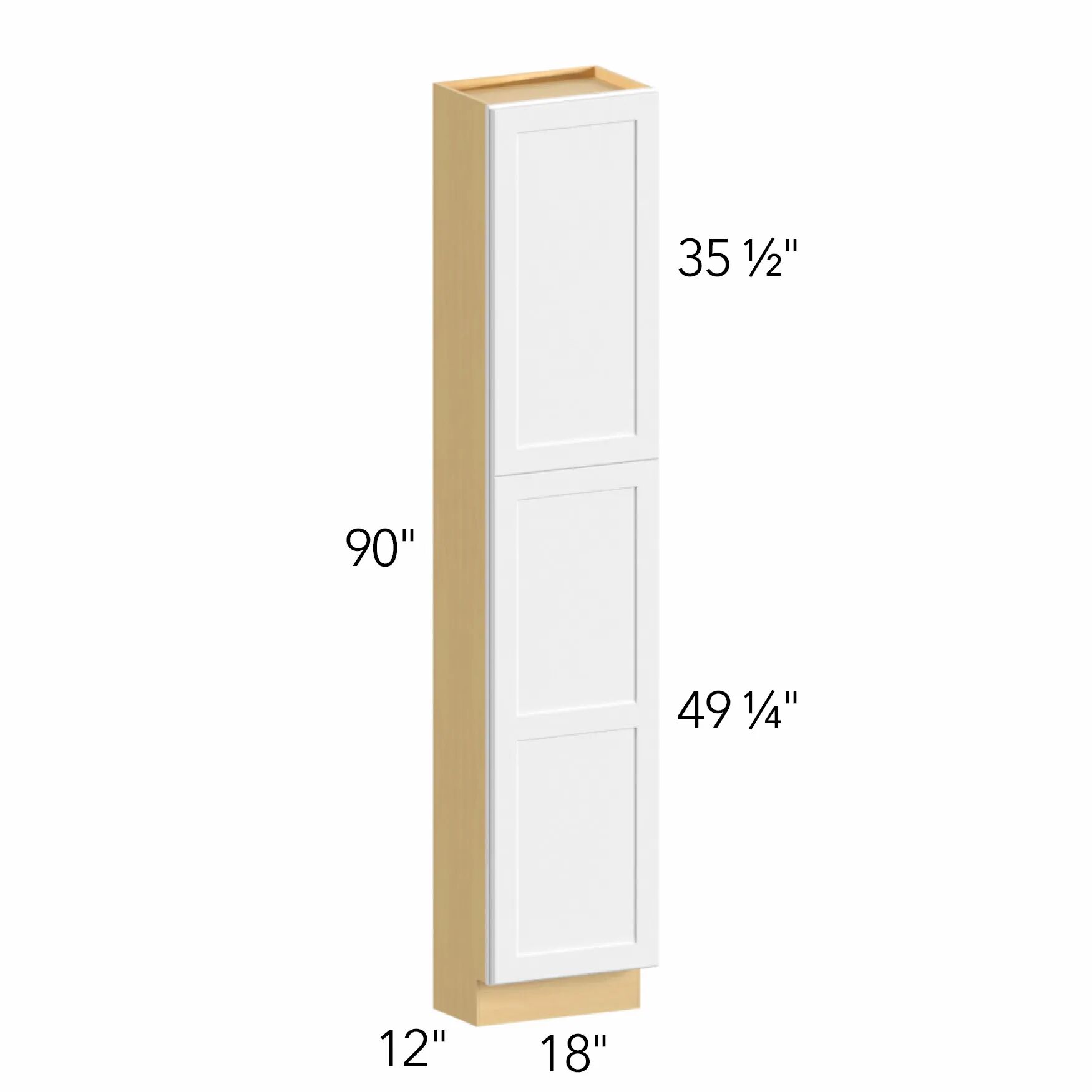 Allure® Echo Mocha 18"W x 90"H x 12"D Tall Pantry Cabinet (TP181290)