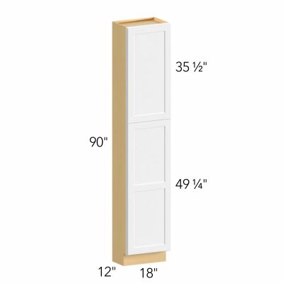 Allure® Luna Dove 18"W x 90"H x 12"D Tall Pantry Cabinet (TP181290)
