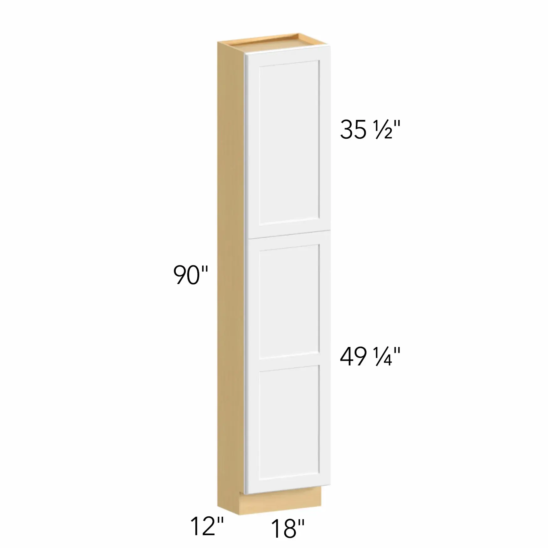 Allure® Echo Mocha 18"W x 90"H x 12"D Tall Pantry Cabinet (TP181290)