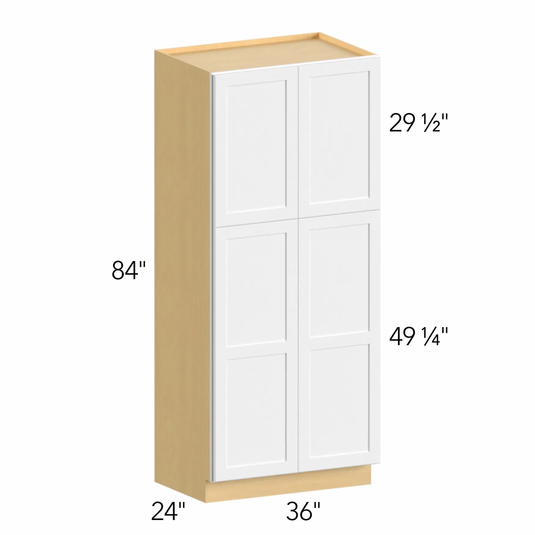 Allure® Echo Mocha 36"W x 84"H x 24"D Tall Pantry Cabinet (TP362484)